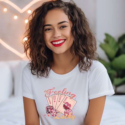 Gefühl Liebe Lucky, Funny Retro T-Shirt