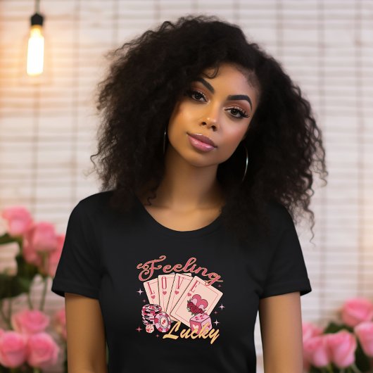 Gefühl Liebe Lucky, Funny Retro T-Shirt