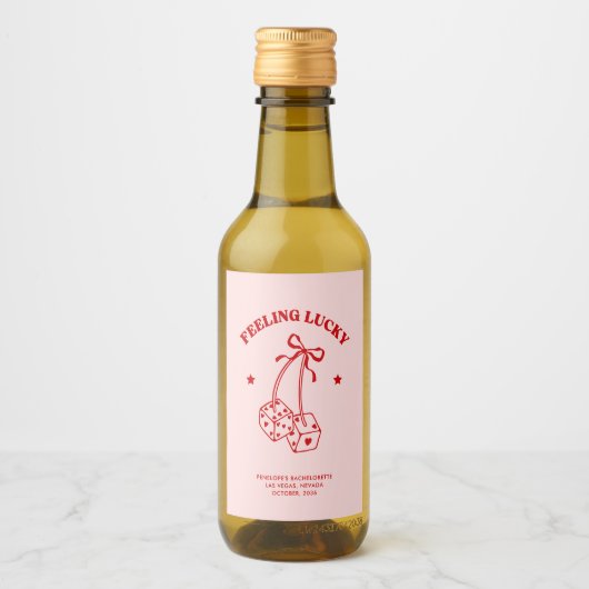 Gefühl Lucky Bachelorette Mini Weinroute Mendrisio Weinetikett (Vorderseite)