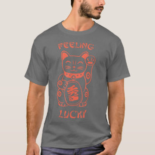 Gefühl Lucky Chinese Lucky Cat T-Shirt Orange