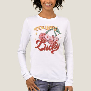 Gefühl Lucky Dice Retro Typografie Tri-Blend Shirt