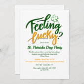 Gefühl Lucky? Einladung zum St. Patrick's Day (Vorne/Hinten)