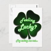 Gefühl Lucky? Frag mich aus! Postkarte (Vorne/Hinten)