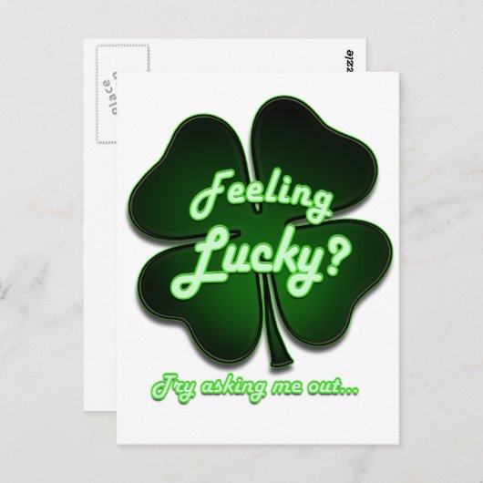 Gefühl Lucky? Frag mich aus! Postkarte (Vorne/Hinten)