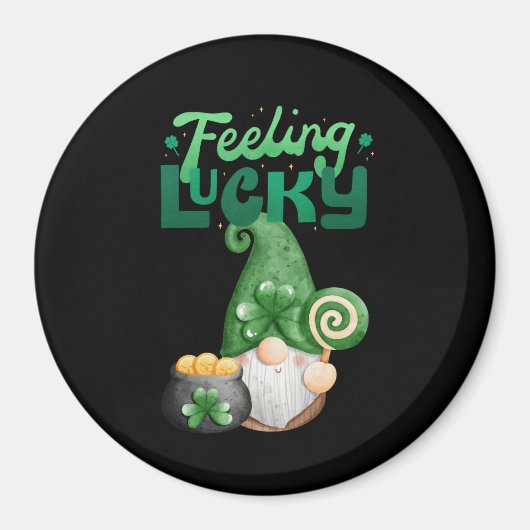Gefühl Lucky Happy St. Patrick's Day Magnet (Vorne)