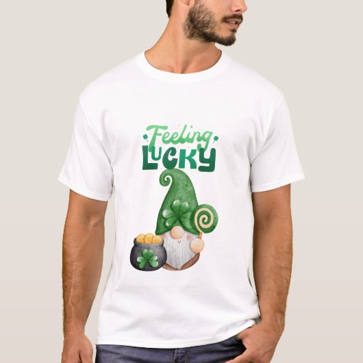 Gefühl Lucky Happy St. Patrick's Day T - Shirt (Vorderseite)