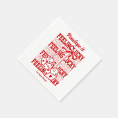 Gefühl Lucky in der Liebe Junggeselinnen-Abschied  Serviette (Ecke)