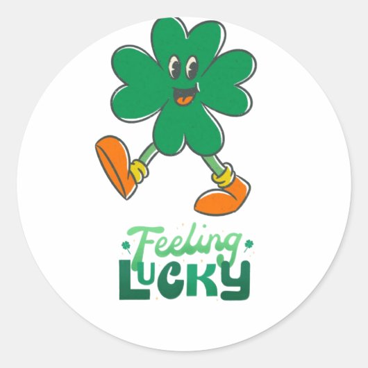 Gefühl Lucky Kleeblatt Stickers (Vorderseite)