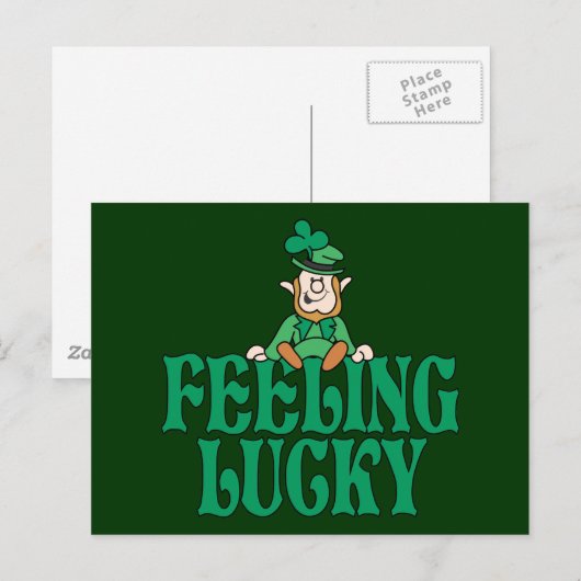 Gefühl Lucky Postkarte (Vorne/Hinten)