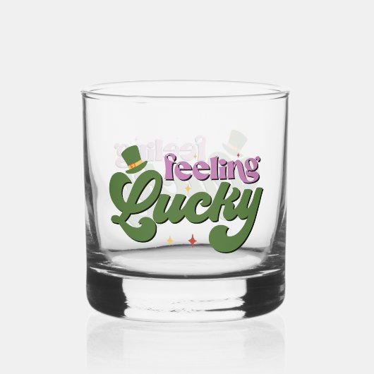 Gefühl Lucky St. Patrick's Day Whiskyglas (Vorderseite)