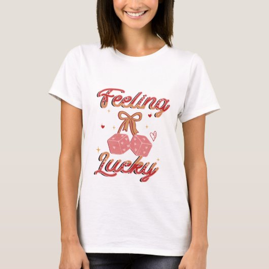 Gefühl Lucky Valentinstag T - Shirt (Vorderseite)