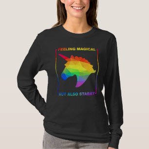 Gefühl Magical, aber auch Stabby Unicorg Lgbt Nied T-Shirt