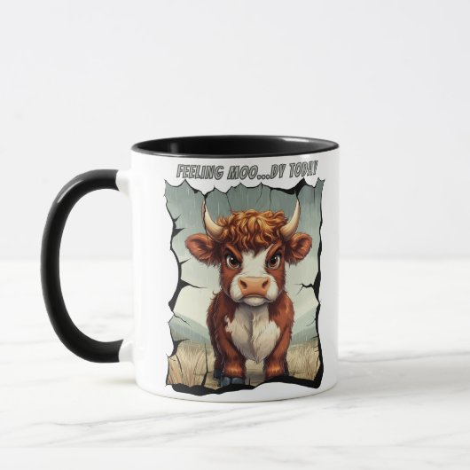 Gefühl Moody heute Highland Cow Tasse (Links)