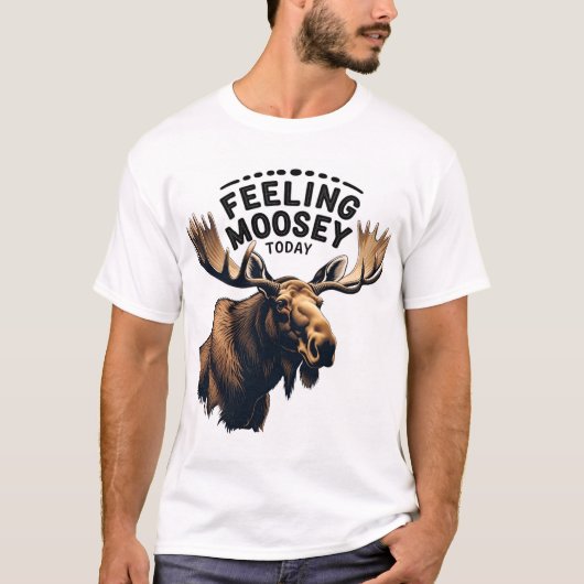Gefühl Moosey Heute: Majestic Moose Graphic T-Shirt (Vorderseite)