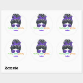 Gefühl noch grinchig runder aufkleber (Blatt)