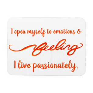 "Gefühl" Orange Sacral Chakra Words Magnet