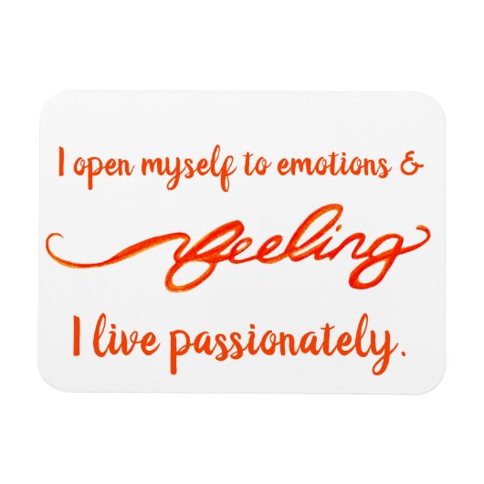 "Gefühl" Orange Sacral Chakra Words Magnet (Horizontal)