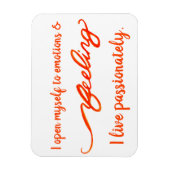 "Gefühl" Orange Sacral Chakra Words Magnet (Vertikal)