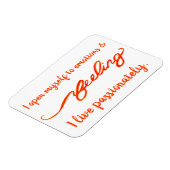 "Gefühl" Orange Sacral Chakra Words Magnet (Linke Seite)