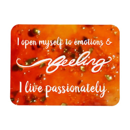 "Gefühl" Orange Sacral Chakra Words Magnet (Horizontal)