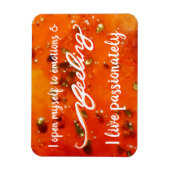 "Gefühl" Orange Sacral Chakra Words Magnet (Vertikal)