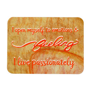 "Gefühl" Orange Sacral Chakra Words Magnet