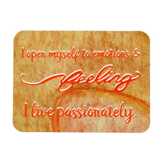 "Gefühl" Orange Sacral Chakra Words Magnet (Horizontal)