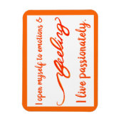 "Gefühl" Orange Sacral Chakra Words Magnet (Vertikal)