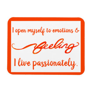 "Gefühl" Orange Sacral Chakra Words Magnete