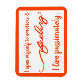 "Gefühl" Orange Sacral Chakra Words Magnete (Vertikal)