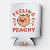 Gefühl Peachy Peach Fruit Happy Kawaii Dosenkühler (Vorderseite)