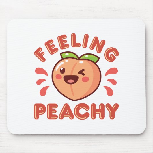 Gefühl Peachy Peach Fruit Happy Kawaii Mousepad (Vorne)