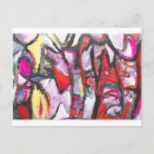 Gefühl Rosa statt Rot (abstrakte Malerei) Postkarte (Vorderseite)