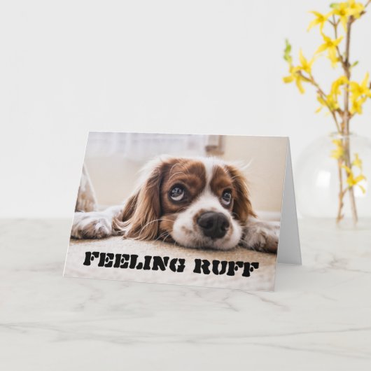 Gefühl RUFF wird bald gut Karte (Gelbe Blume)