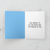 Gefühl Sad Blue Frownace Emoji Card Karte (Innenseite)