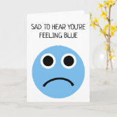 Gefühl Sad Blue Frownace Emoji Card Karte (Gelbe Blume)