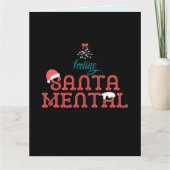 Gefühl SantaMental Romantischer Weihnachtsmistleto Karte (Vorderseite)