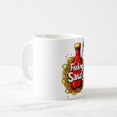 Gefühl Saucy - Fun Tomato Ketchup Print for Sauce Kaffeetasse (Vorderseite Links)
