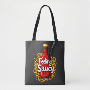 Gefühl Saucy - Fun Tomato Ketchup Print for Sauce Tasche