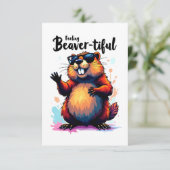 Gefühl Schön - Funny Beaver Grafik Ankündigung (Stehend Vorderseite)