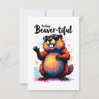 Gefühl Schön - Funny Beaver Grafik Ankündigung