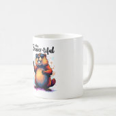 Gefühl Schön - Funny Beaver Grafik Kaffeetasse (VorderseiteRechts)