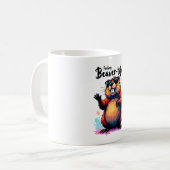 Gefühl Schön - Funny Beaver Grafik Kaffeetasse (Vorderseite Links)