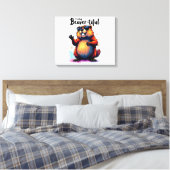 Gefühl Schön - Funny Beaver Grafik Leinwanddruck (Insitu (Schlafzimmer))