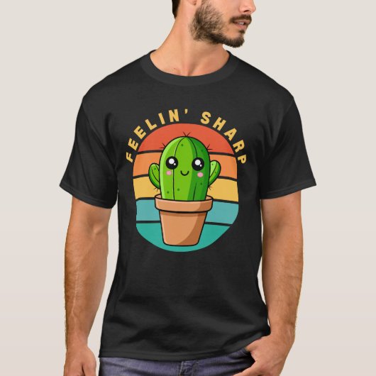 Gefühl Sharp Funny Kawaii Niedlich Cactus Zitat T-Shirt (Vorderseite)