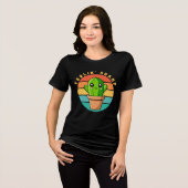 Gefühl Sharp Funny Kawaii Niedlich Cactus Zitat Tri-Blend Shirt (Vorderseite voll)