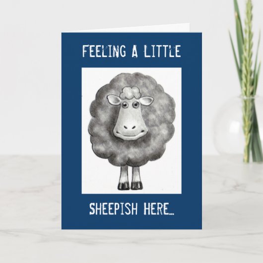 GEFÜHL SHEEPISH APOLOGY CARD KARTE (Vorderseite)