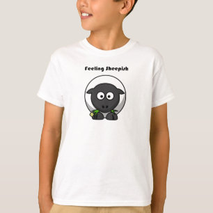 Gefühl Sheepish Niedlich Shy Sheep Funny Cartoon T-Shirt