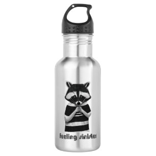 Gefühl Sinister Funny Raccoon Edelstahlflasche