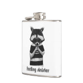 Gefühl Sinister Funny Raccoon Flachmann (Links)